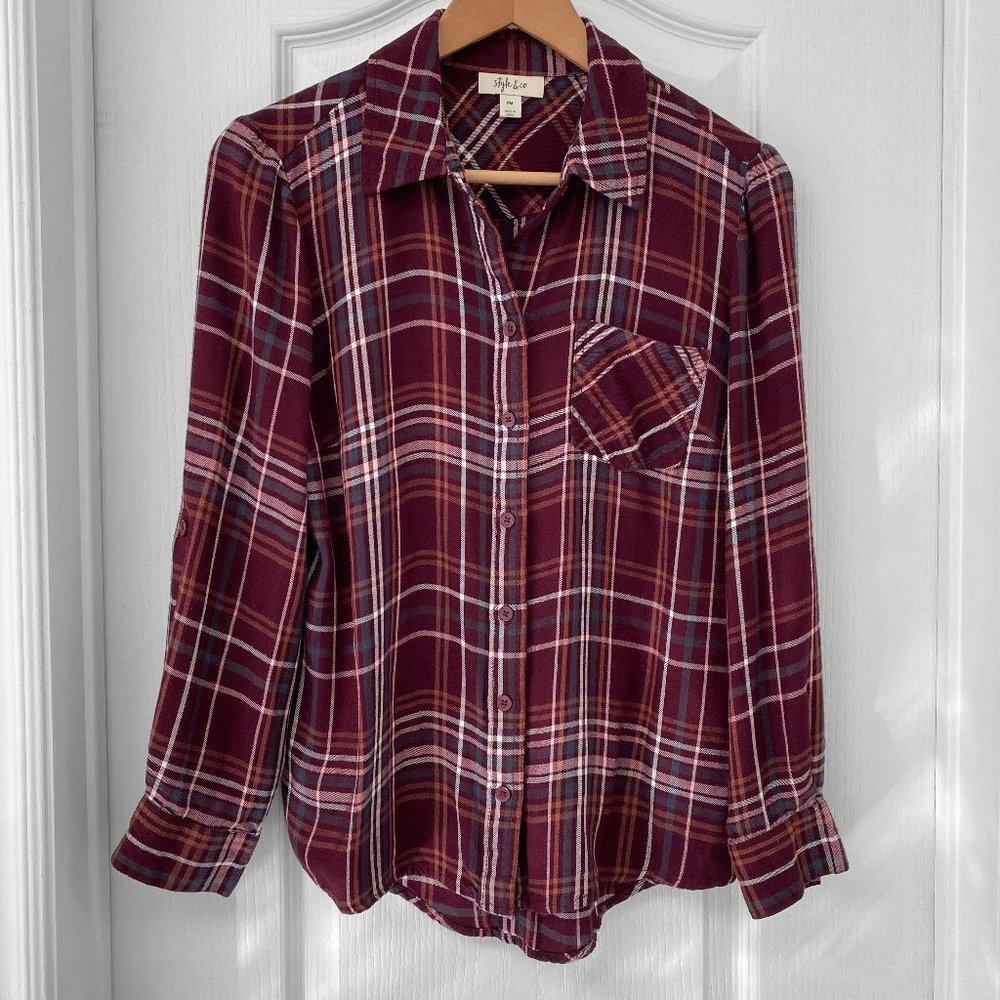 🎬✨ Umbrella Academy - Style & Co - Plaid Utility Shirt, Created for Macy’s